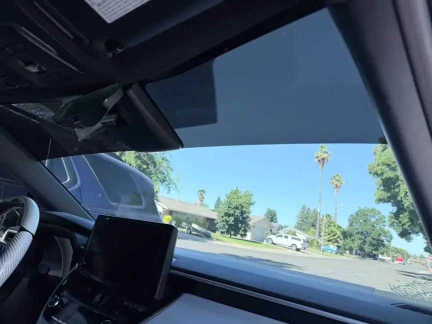 Windshield sun strip visor tint on the AS-1 line — Oscuro Tintz, Yuba City