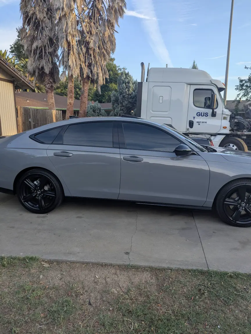 Freshly tinted side windows after professional install, Yuba City, CA
